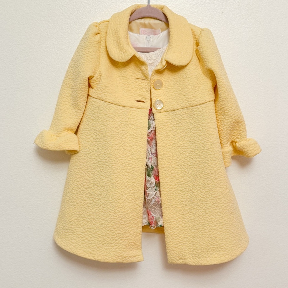 Bonnie Baby Sunny Yellow Pea Coat & Dress